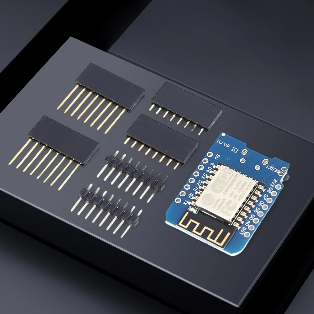 Mini Placa de desarrollo WIFI ESP8266 D1, 20 piezas, CH340G, CH340, V2, Usb, Wemos, D1, Mini Nodemcu, Lua, Iot, 3,3 V, Met Pins, 1-ESP-12F