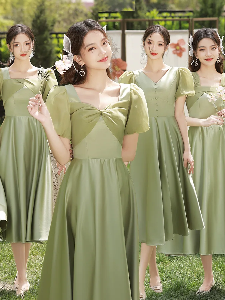 Mori Bridesmaid Dress Women's New Spring Slimming Niche Senior Graduation Group Can Wear at Ordinary Times