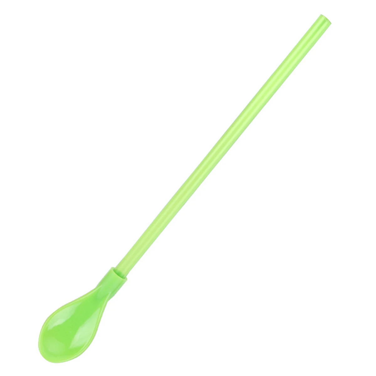 

4Pcs Plastic Straw Spoon Multifunction Drinking Stirring Tool Dark Pink Green Blue Purple Safe for Party Wedding Use