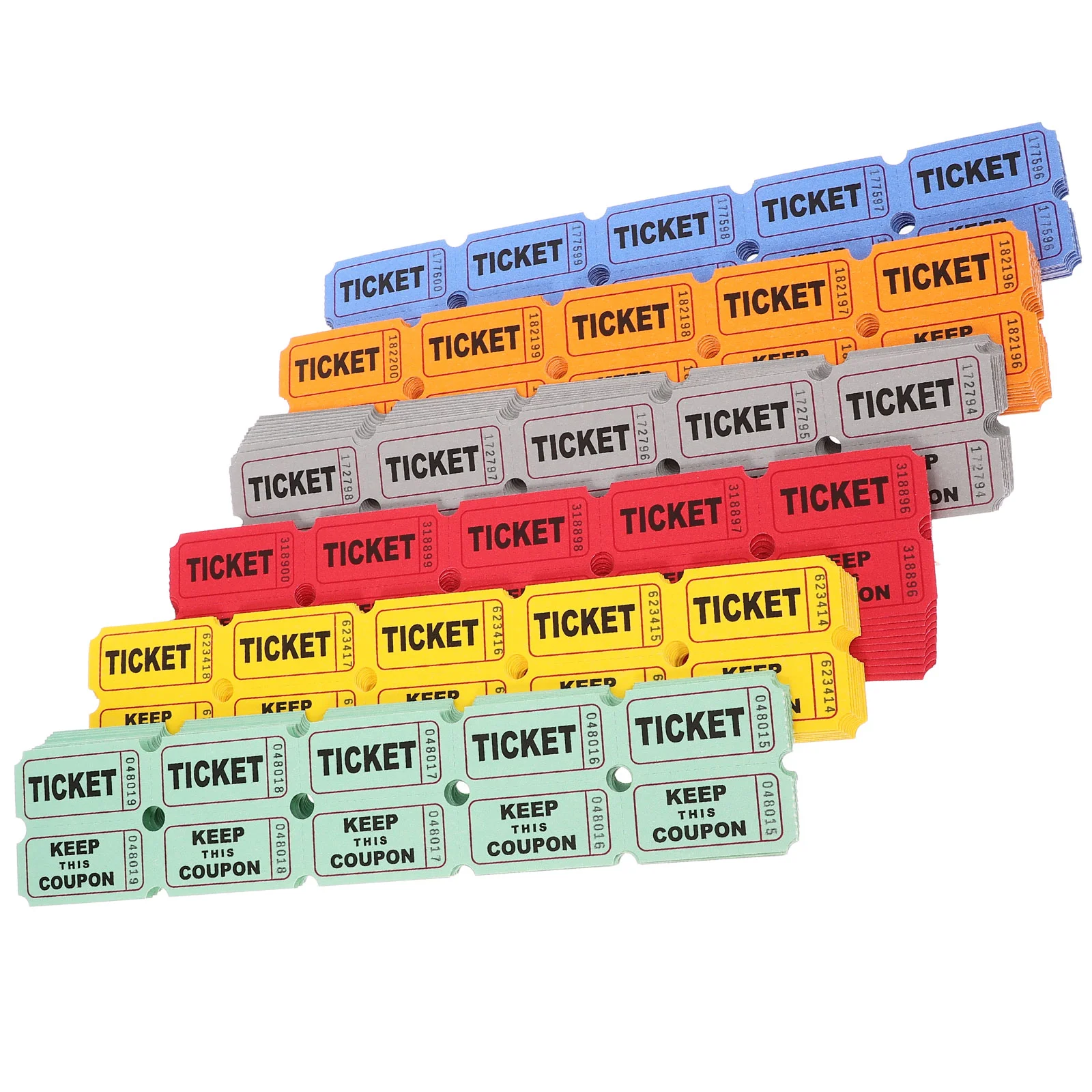 

Raffle Ticket Tickets Party Supply for Concert Carnival Auctions Labels Entertainment Event Red