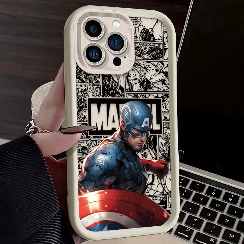 Marvel Spider Man Phone Case For iPhone 16 15 14 13 12 11 Pro Max XS Max 7 8 Plus Phone Case Shockproof Soft Silicone Back Cover