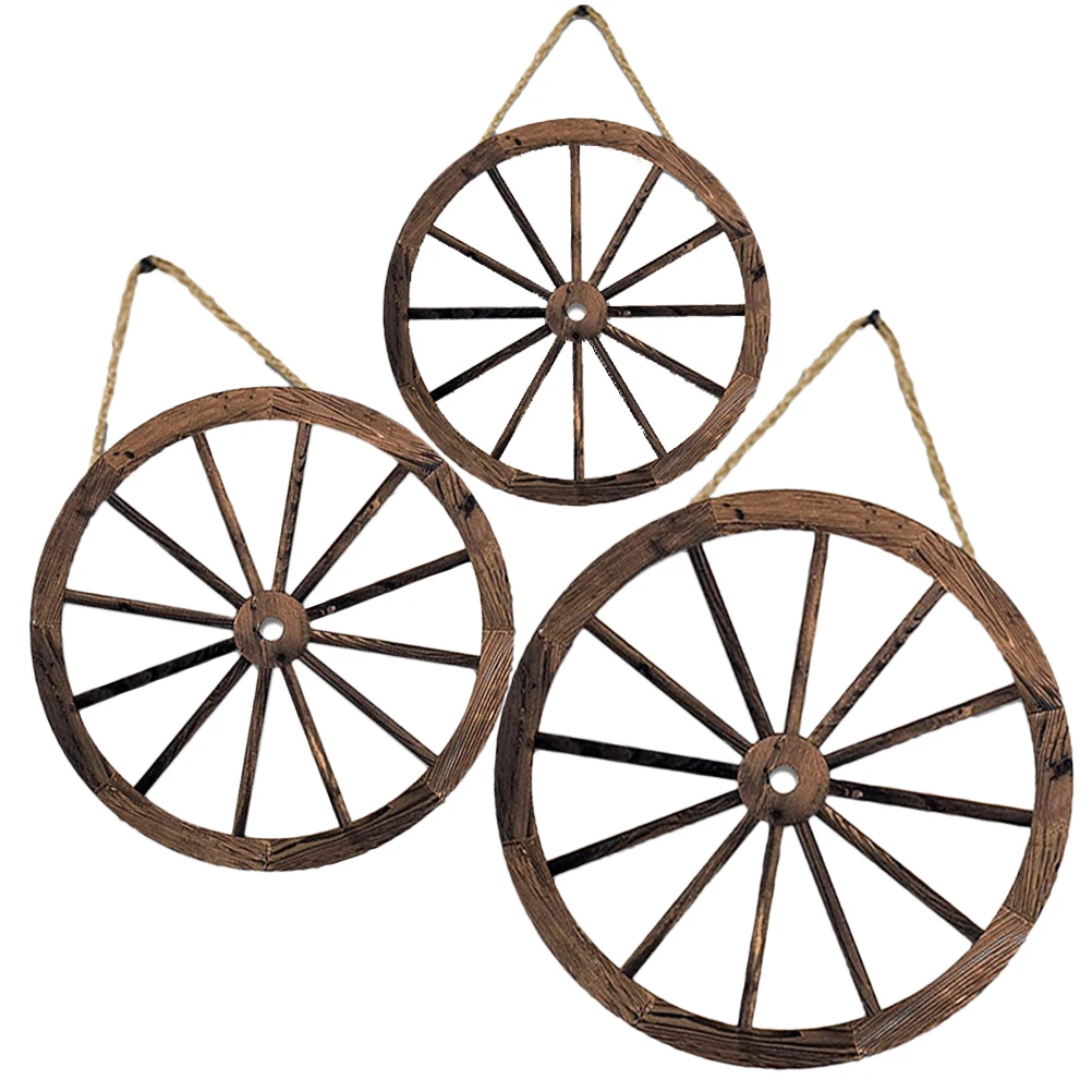 

3 Pcs Wall Garden Decor Retro H made Durable Poplar Material nament Style