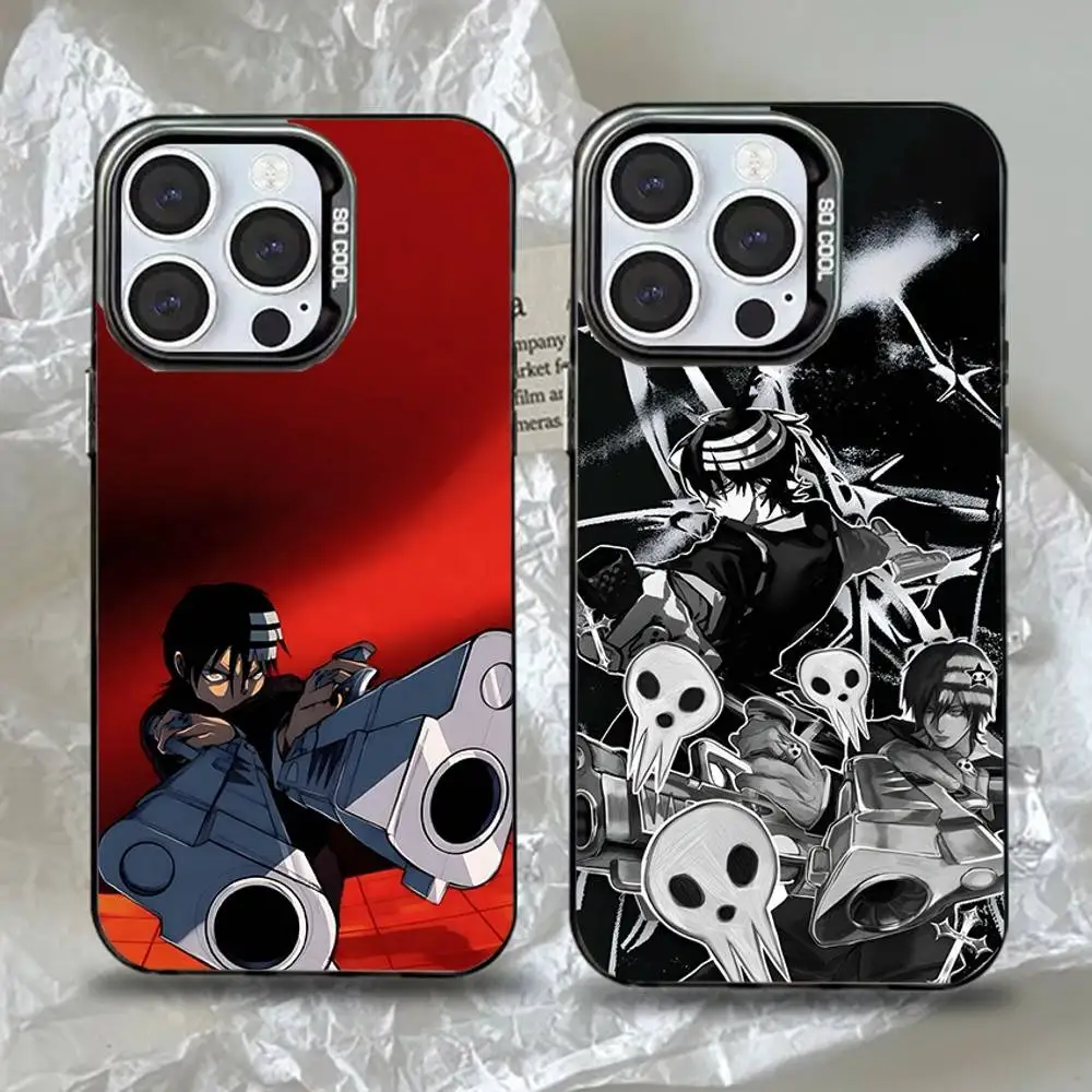 

Death the Kid Phone Case For iPhone 16,15,14,13,12,11,Pro,Max,Plus,Mini,XS,SE Anti Fall Black Matte Hard Bumper