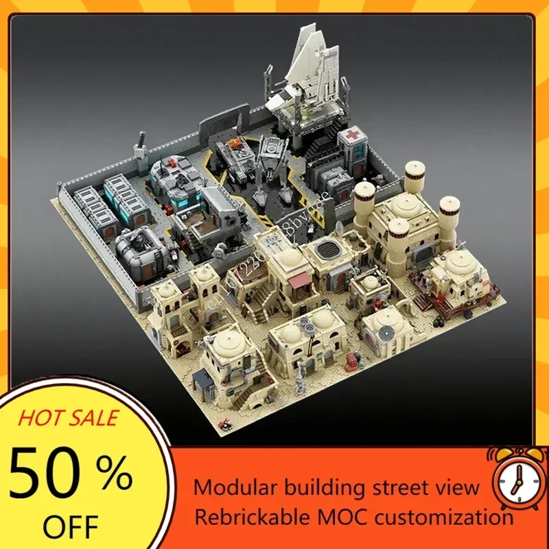 15340PCS MOC Space Battle Series SW Tatooine Mos Eisley Custom Model Puzzle Set -DIY Creative Assembly Educational Birthday Gift