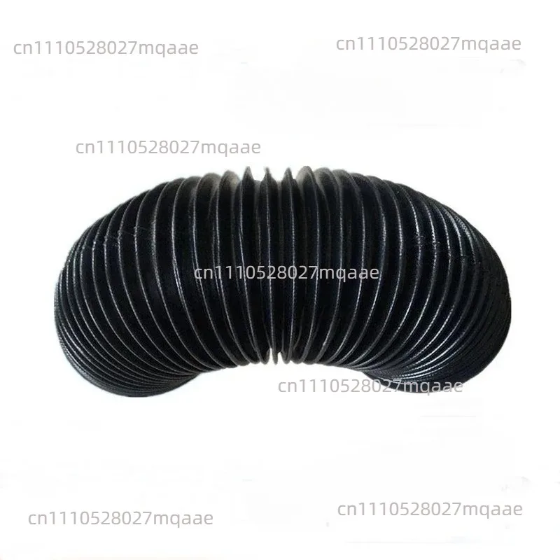 1PC 50x500x76mm 50mm Inner Dia Black Rubber Corrugated Sleeve Flexible Moulded Bellows Max Length 500mm