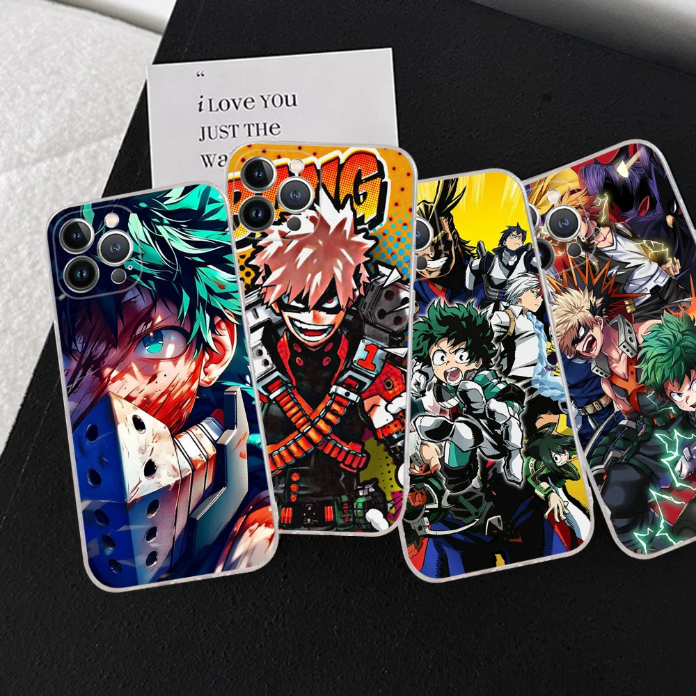 

My Hero Academia Phone Case For IPhone 16 15 13 14 Pro Max XS XR 12 11 Pro 13 Mini 6 7 8 Plus Soft Clear Back Cover