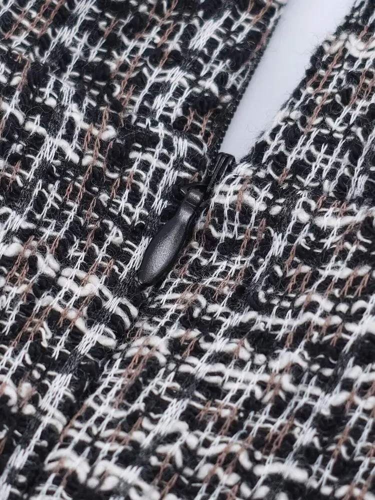 2025 Frauen Herbst Mode Textur Gürtel Dekoration Langes Kleid Frauen Elegant