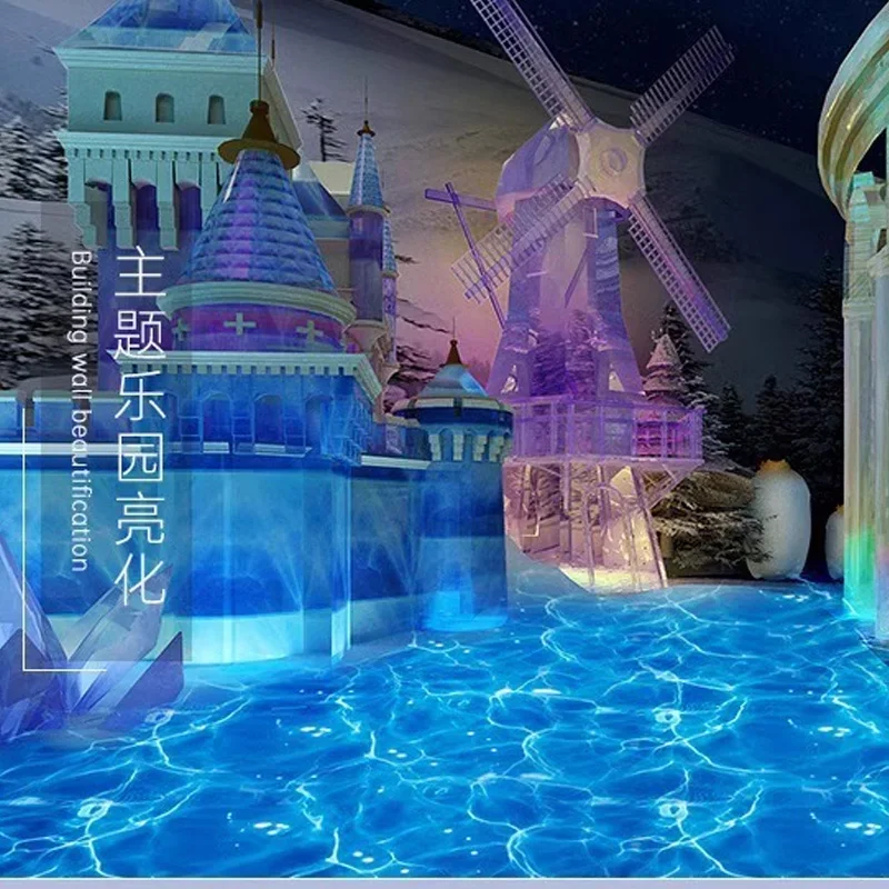 Butoy 200W LED Water Ripple Light Lamp DMX Control Water Wave Lights for Wedding Christmas Decoration Water Projector Lighting