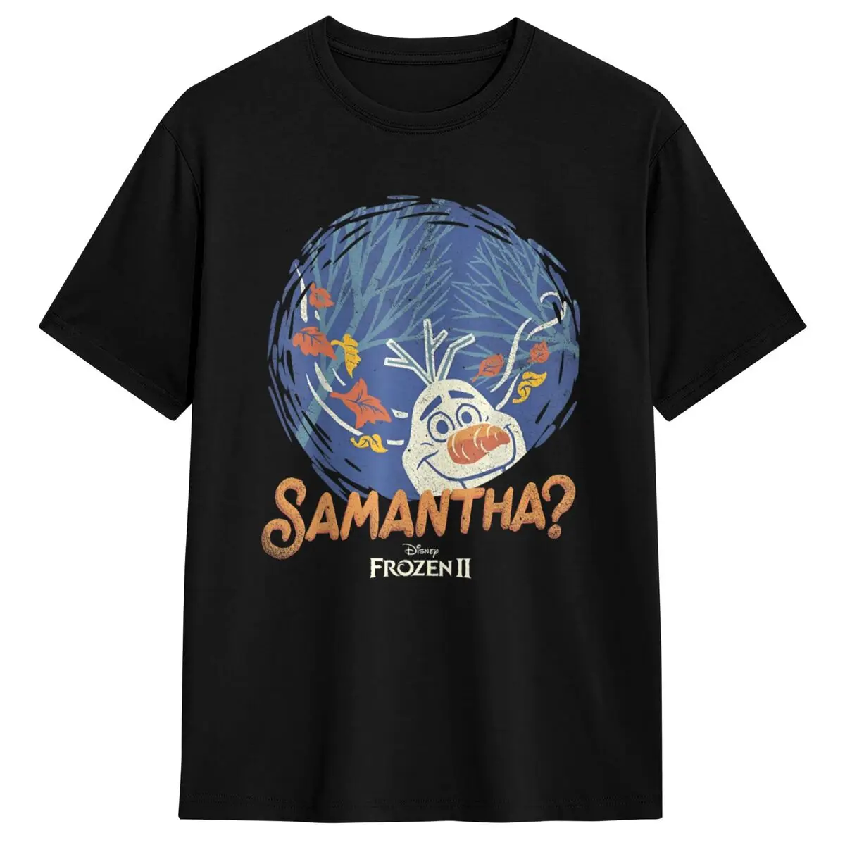 Men Frozen 2 Olaf Samantha Circle Portrait T Shirts 100 Cotton Tops Short-Sleeved T-Shirt O-Neck Popular Tee Shirt Large Size