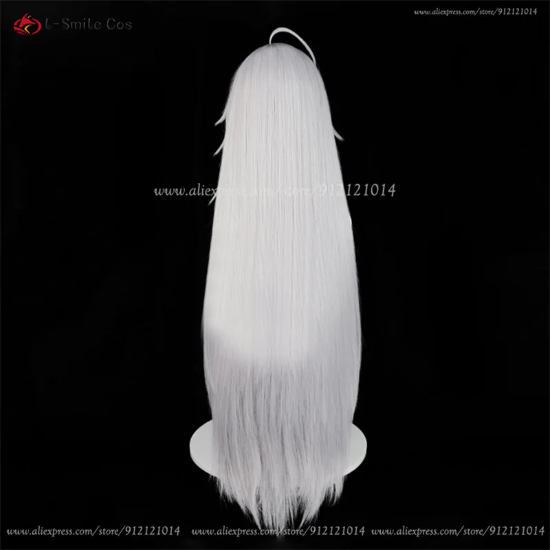 Peluca de Anime para Cosplay, pelo sintético resistente al calor, 90cm, gris plateado, 2024