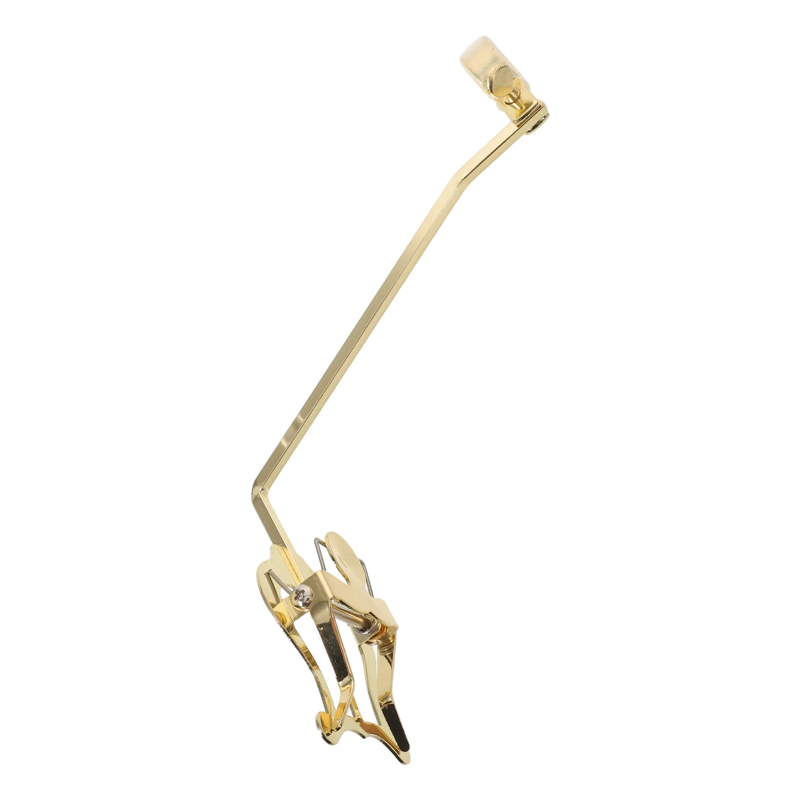 French Horn Marching Clamp-on Lyre Metal Plating Music Clip Portable Sheet Music Holder Rotatable Flip Folder for Trumpet Flute