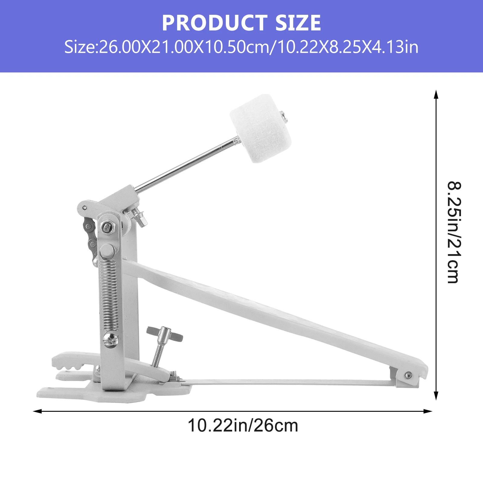 

Single Hammer Pedal Drum Machine Kit Bass Kick Replacement Professional Metal Accessory Percussion Instrument