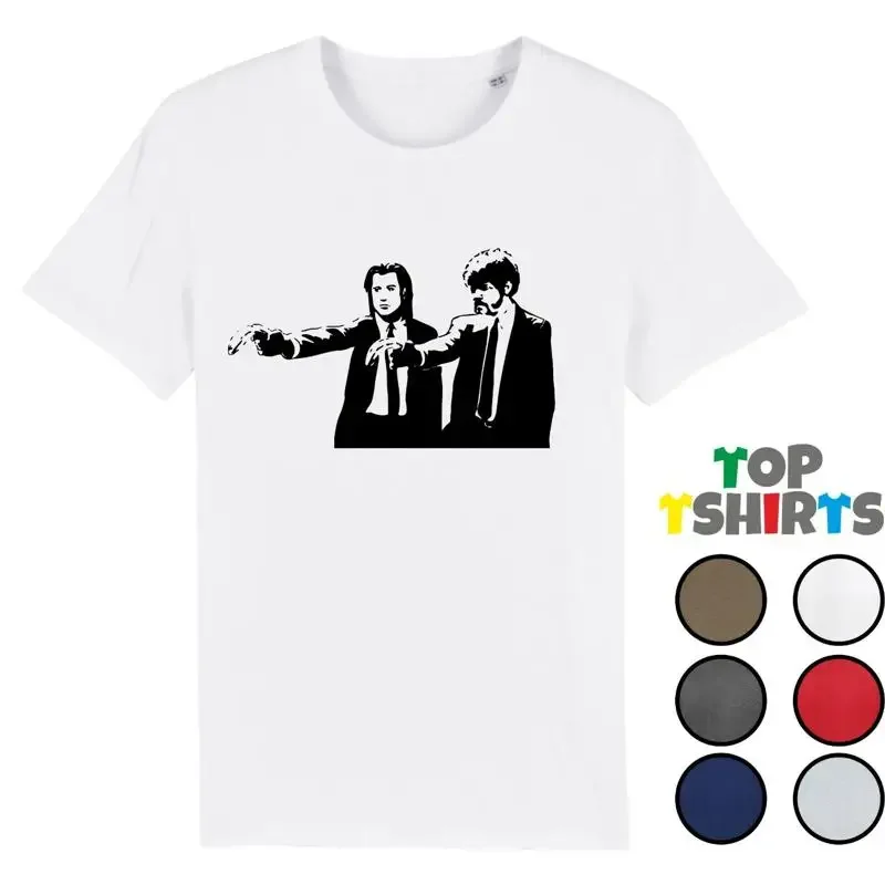 Funny Banksy Pulp Fiction Banana T Shirt Samuel Jackson John Travolta Top