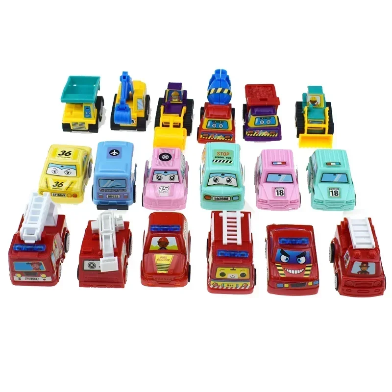 

6pcs Funny Mini Plastic Cars Toy Kids Vehicle Car Model Pull Back Inertia Car Set Children Birthday Gift Toy Car Boys Toys