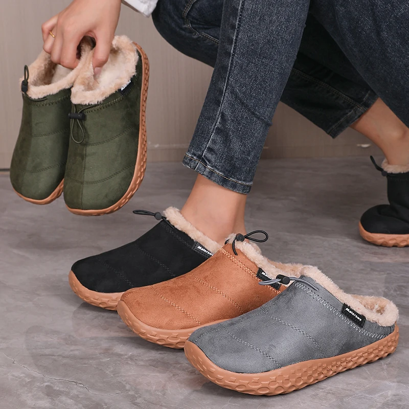 2026 Fashion Classic Slip on Woman Snow Boots High Quality Winter Shoes Flat with Solid Color Plush Warm Women Boot Size 36-46