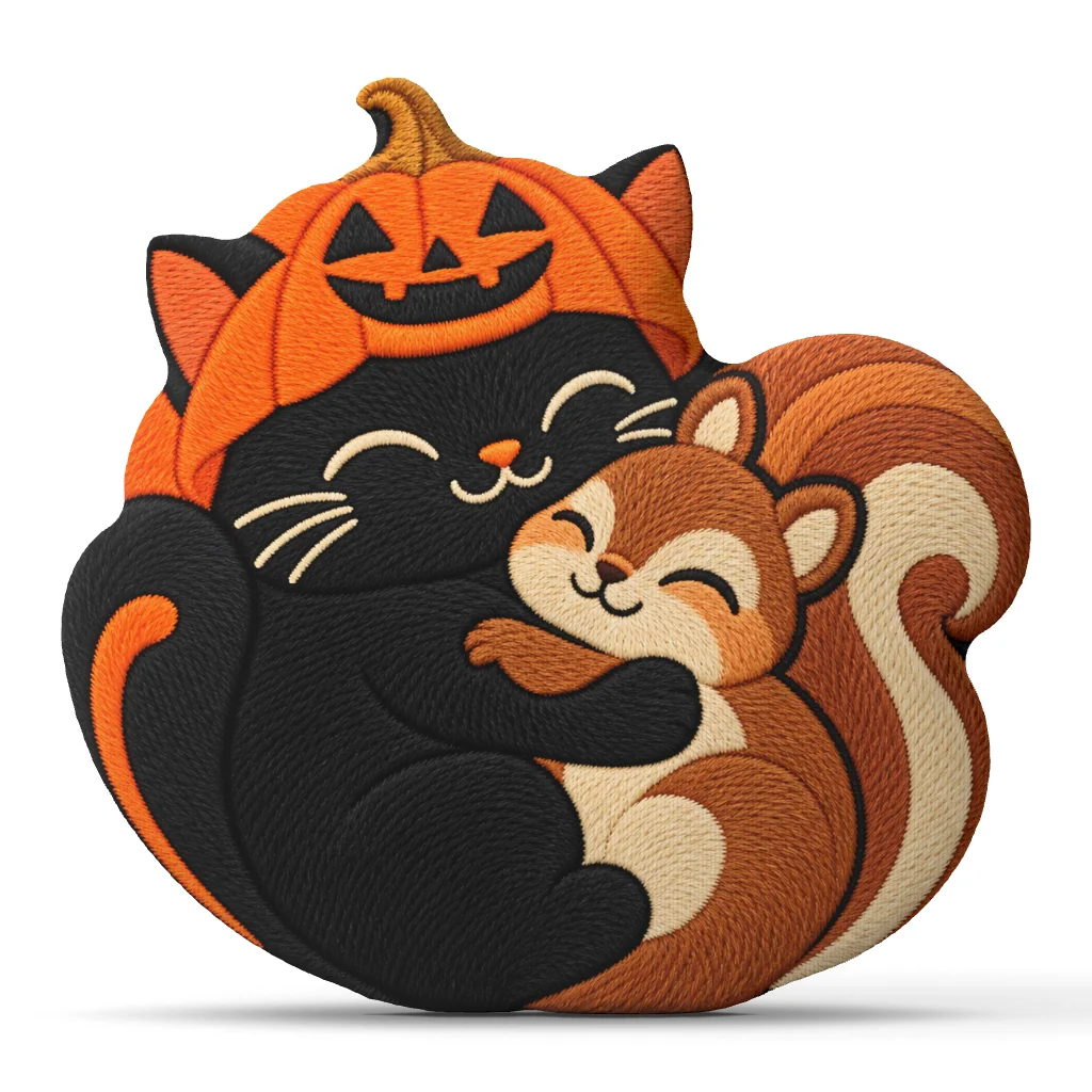 Halloween Black Cat and Squirrel Shaped Pillow Jack O Lantern Hat Stuffed Cushion Cute Throw Pillow Sofa Home Decor Gift