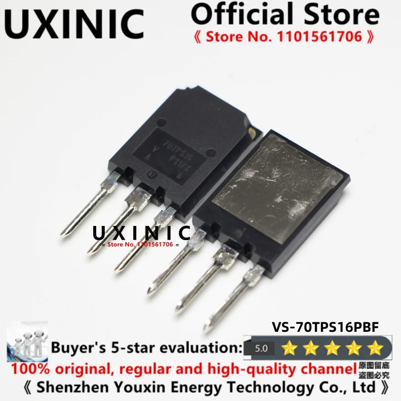 

UXINIC 100% New Imported OriginaI VS-70TPS16PBF 70TPS16 70TPS16PBF TO-247 One-Way SCR 70A 1600V