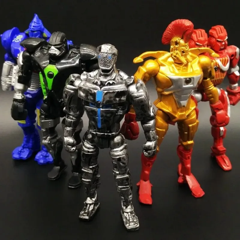 8pcs/set Real Steel Zeus Atom Midas Adam Duracell Raider Robot Model Toys Gift 13cm Action Figure Cartoon Dolls