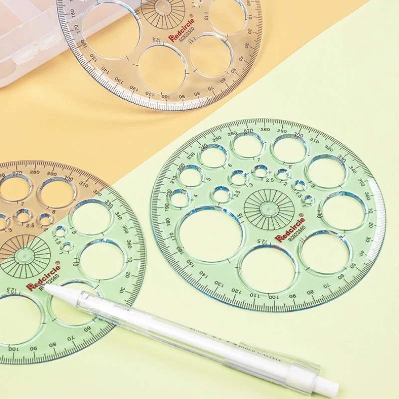 

Полный круглый шаблон-круг круглые трафареты для рисования, геометрический многофункциональный инструмент для рисования, большой и маленький размер