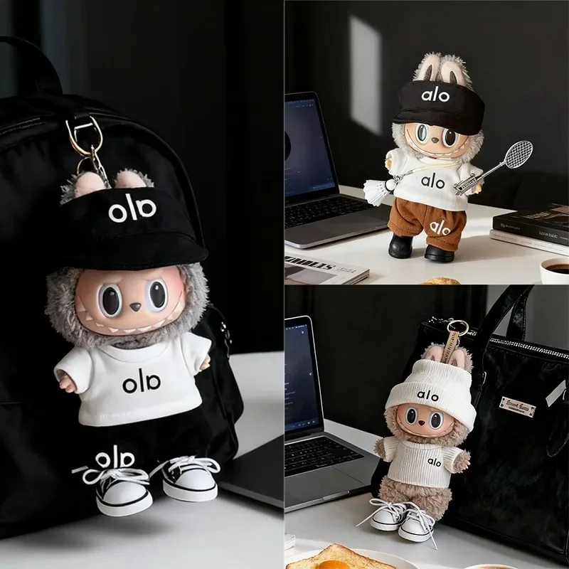 

Для куклы Labubu, костюм 15 17 см, одежда для бадминтона, спортивная футболка, джинсы, брюки, обувь, бейсболка, плиссированная юбка, вязаная одежда