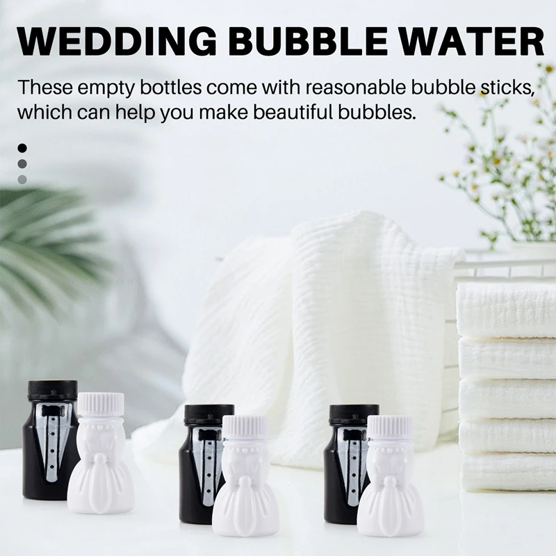 Wedding Party Bride And Groom Bubble Bottle 1 Sets (24Pcs)
