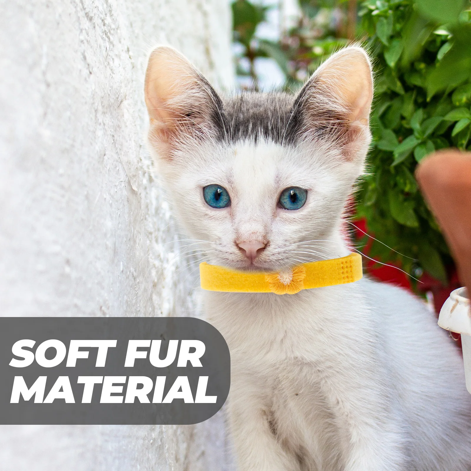 

Pet Identification Collar Waterproof Wool Ribbon Supply Tag B for Newborn Puppy Kitten Adjustable Length Neck Decoration Small