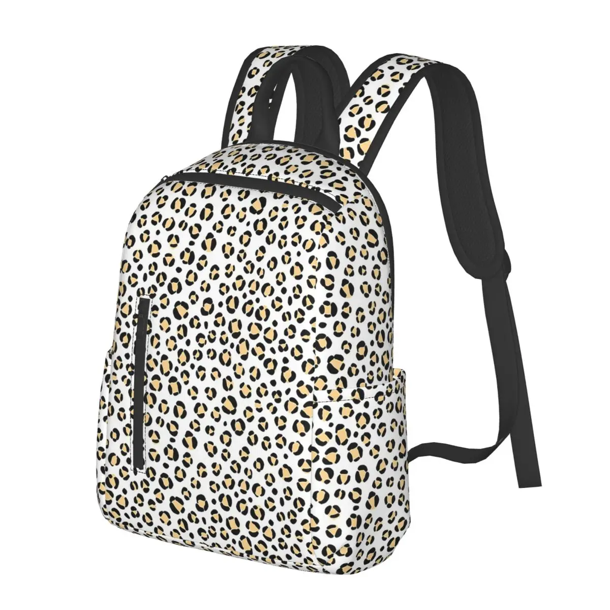 

Light Leopard Pattern Student Backpack School Bag Hiking Travel Daypack for Men Women Bookbag Shoulder Bags
