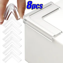 Almohadilla de seguridad anticolisión para esquina de ventana de 8/4/1 piezas, almohadilla transparente suave para seguridad de niños, cubiertas de protección de ángulo recto para mesa y escritorio del hogar