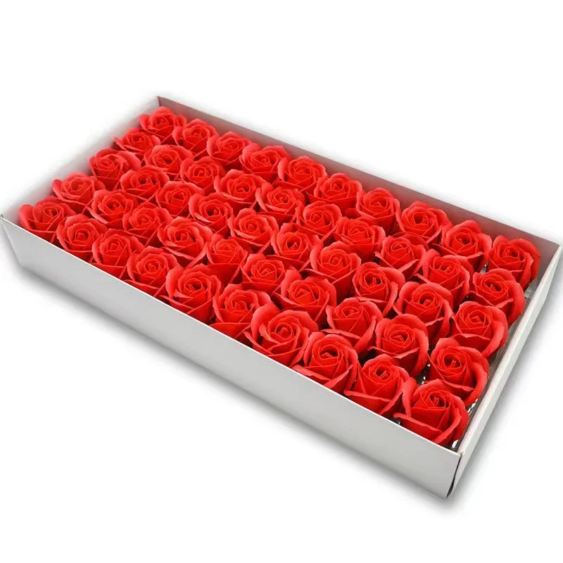 Spilewka 50 teile/los Künstliche Blume Rosen Köpfe Dia4,5 cm Schönheit Hochzeit Valentinstag Geschenk Rosen Bouquet Home Party Dekoration Blumen 6