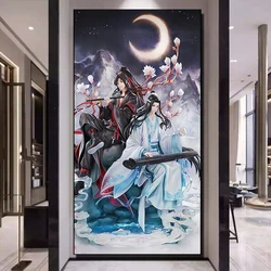 Diamond Mosaic New 2023 Tian Guan Ci Fu Cross Stitch Kits Full Square Round Diamond Embroidery Anime Love Large Size Hobby G117