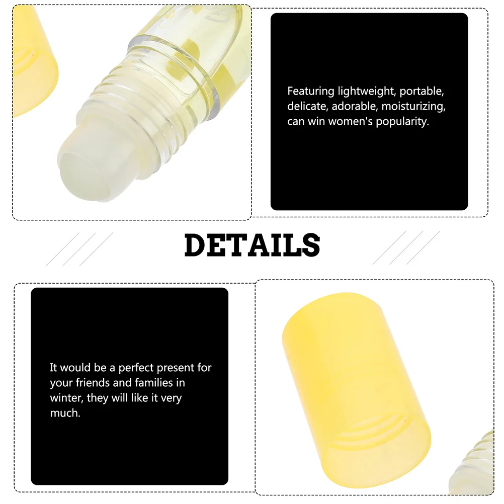 

4pcs Fruit-Flavored Transparent Moisturizing Gloss Set For Dry Lips Natural Lip Protector Smooth Lip Care Birthdays Christmas