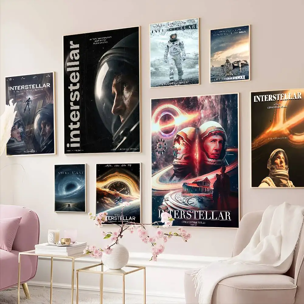 Hot Movie Interstellar Classic Vintage Posters Decoracion Painting Wall Art White Kraft Paper Kawaii Room Decor