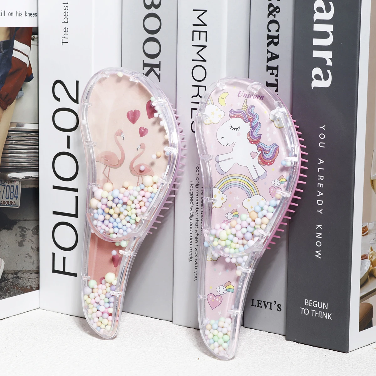 1 Dolphin Shaped Cartoon Hair Brush, Mini Pocket Brush, Durable ABS Plastic Handle, Special for Real Hair Wigs