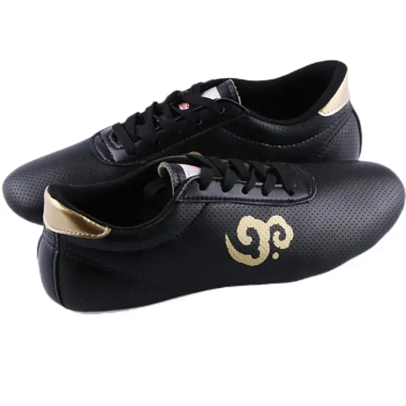 Chinese Kung Fu Shoes Tai Chi Shoe Taiji Wu Shu Martial Arts Made of PU Leather 1 Pair Size 28-45 for Kids and Adult