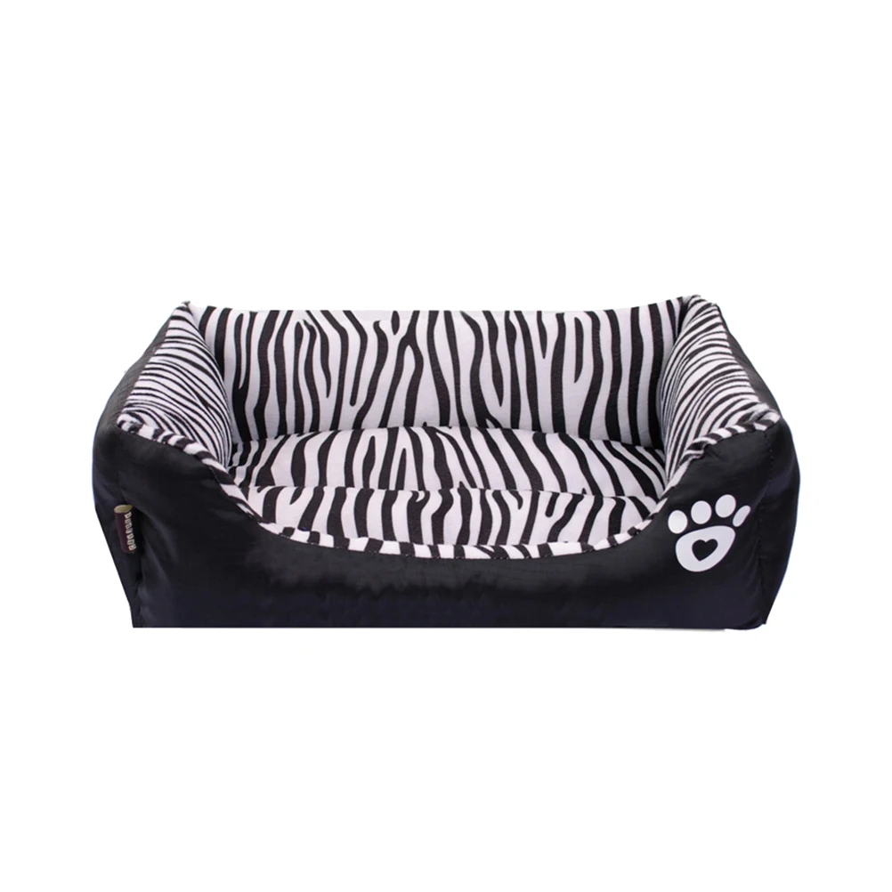 

Small Zebra Print Pet Bed Warm Waterproof Dog Cat Sleeping Mat Oxford Fabric Wear Resistant Easy Clean Mat