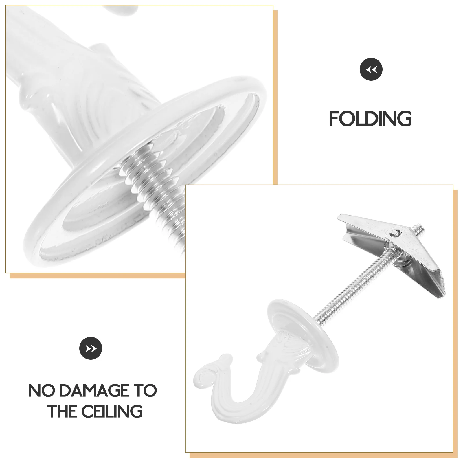 

6pcs Folding Hooks Durable Plant Hangers for Hanging Plant Hook Lights Lanterns Flowerpots Decorations Indoors Outdoors