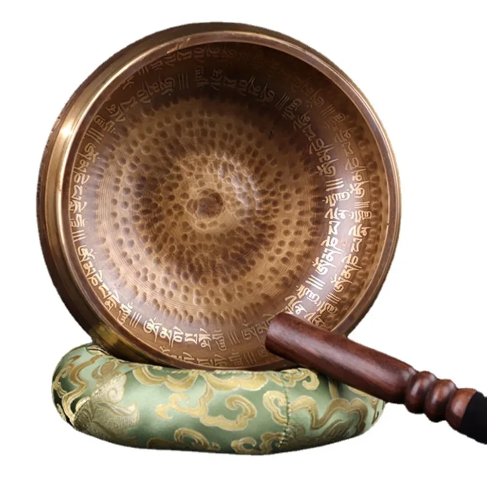 

Nepal Large Bowl Singing 20cm Copper Handmade Buddha Bowls Tibetan Yoga Bowl Meditation Tools Buddha Sound Bowls Awareness Set