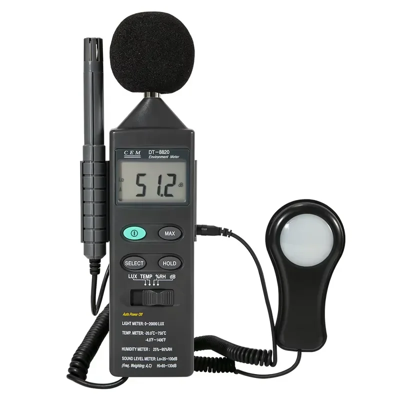 OEM Customizable 4-in-1 Multifunction Environment Meter Sound Light Temperature & Humidity Meter for Test Instruments