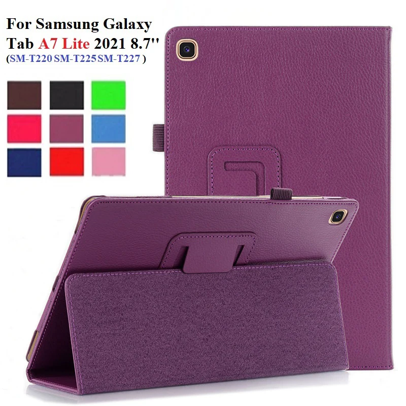 

For Samsung Galaxy Tab A7 Lite 2021 Tablet Cover For SM-T220 T225 8.7inch Protective Stand Holder Shell Folding PU Leather Case