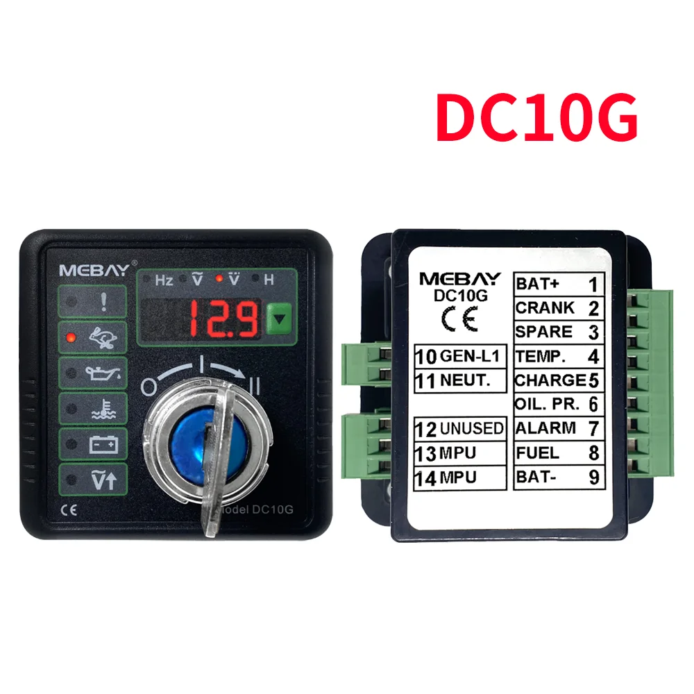 

MEBAY DC10G DC10K Контроллер генераторной установки Двигатель Ручной контроллер запуска и остановки Сертификация CE