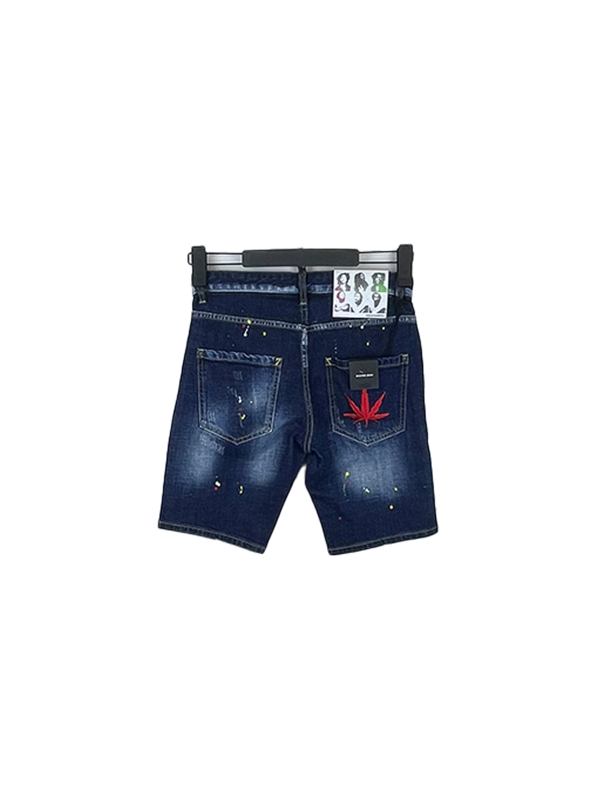 

2024 Spring/Summer New D2 Jeans for Trendy Men, Washed, Worn, Patched, Embroidered, Slimming, Micro Elastic Denim Shorts for Men