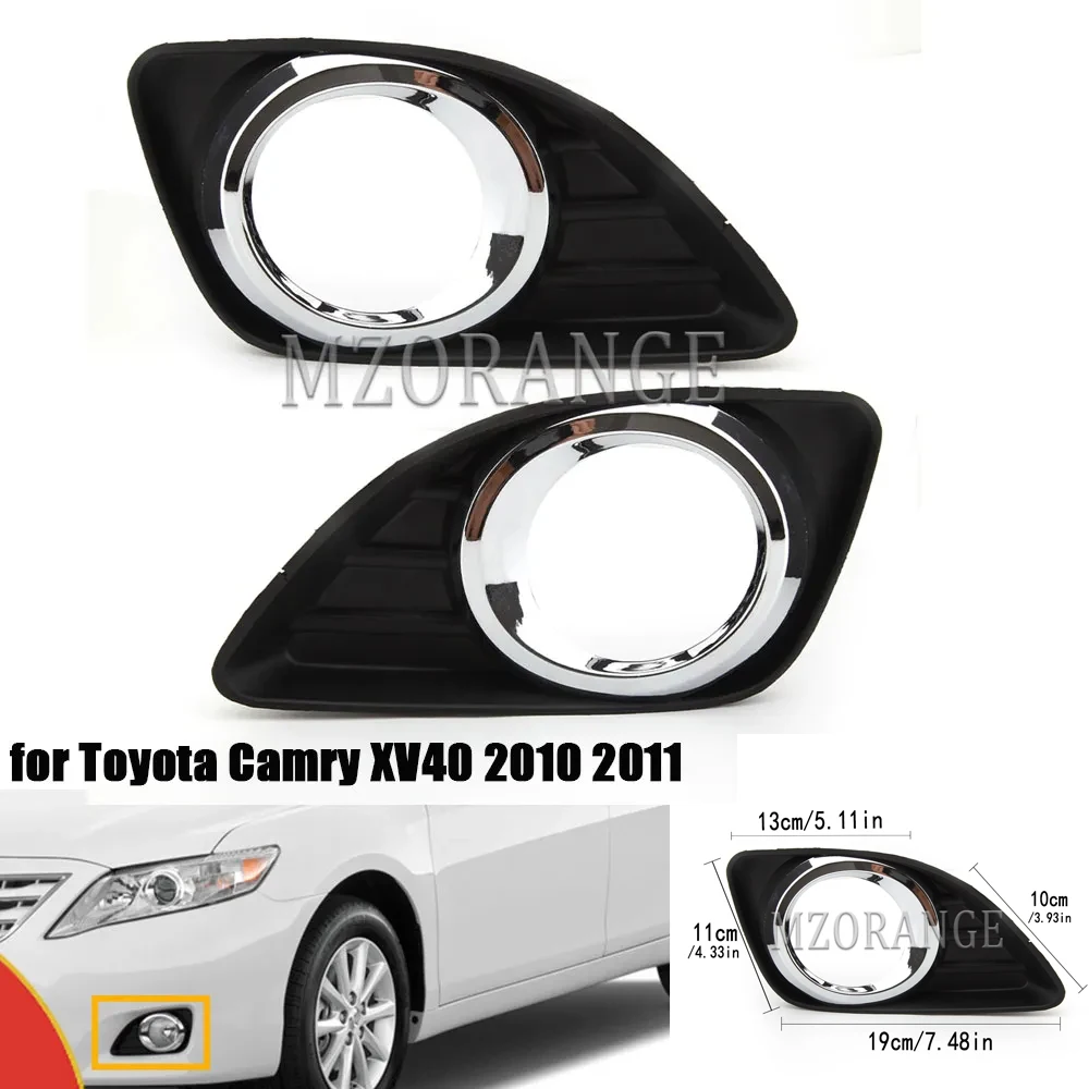 

Fog Lights Cover Grill Bezel for Toyota Camry XV40 2010 2011 Facelift Fog Lamp Headlight Foglights Chrome black Car Accessories