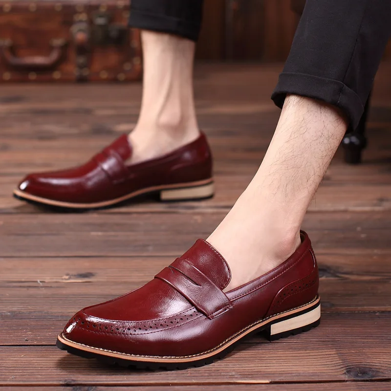 Spring Men Shoes Leather Men's Dress Shoes Luxury Mens Business Oxfords Formals Shoes Classic Gentleman Shoes for men