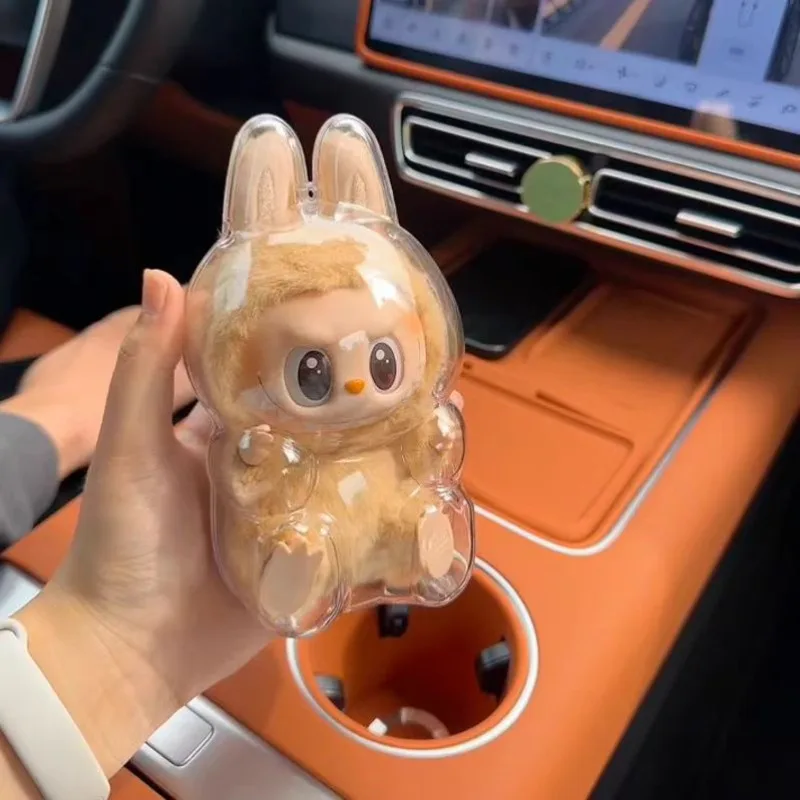 Labubu Transparent Protective Cover Stuffed Toys Cover Labubu I II Doll Display Bag Mini Portable Storage Box
