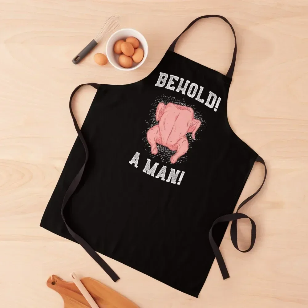 Behold a Man! - Diogenes Chicken Trolling Apron Restaurant Kitchen Equipment Cooking Clothes Kitchens Men Apron