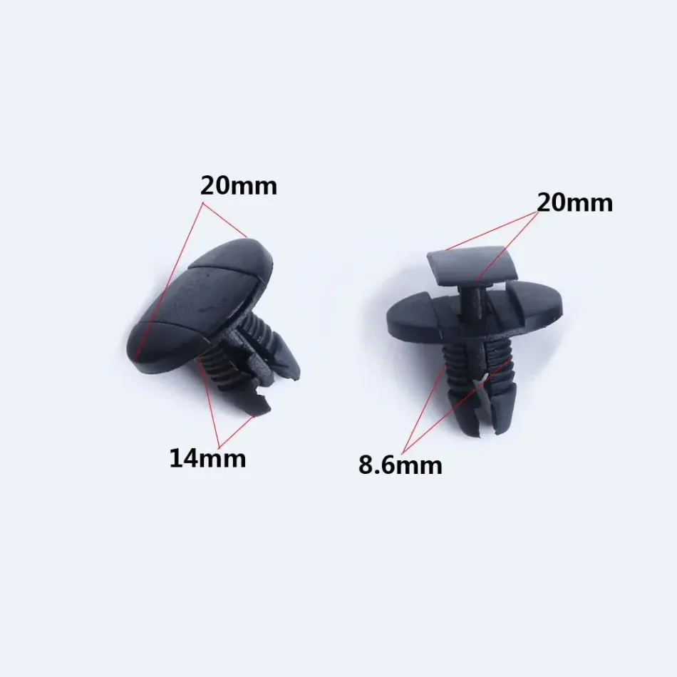 20ps Car Push Type Rivet Retainer Car Fastener Clip Car Bumper Fender Fixed Clip Auto Interior Accessories For Peugeot Citroen