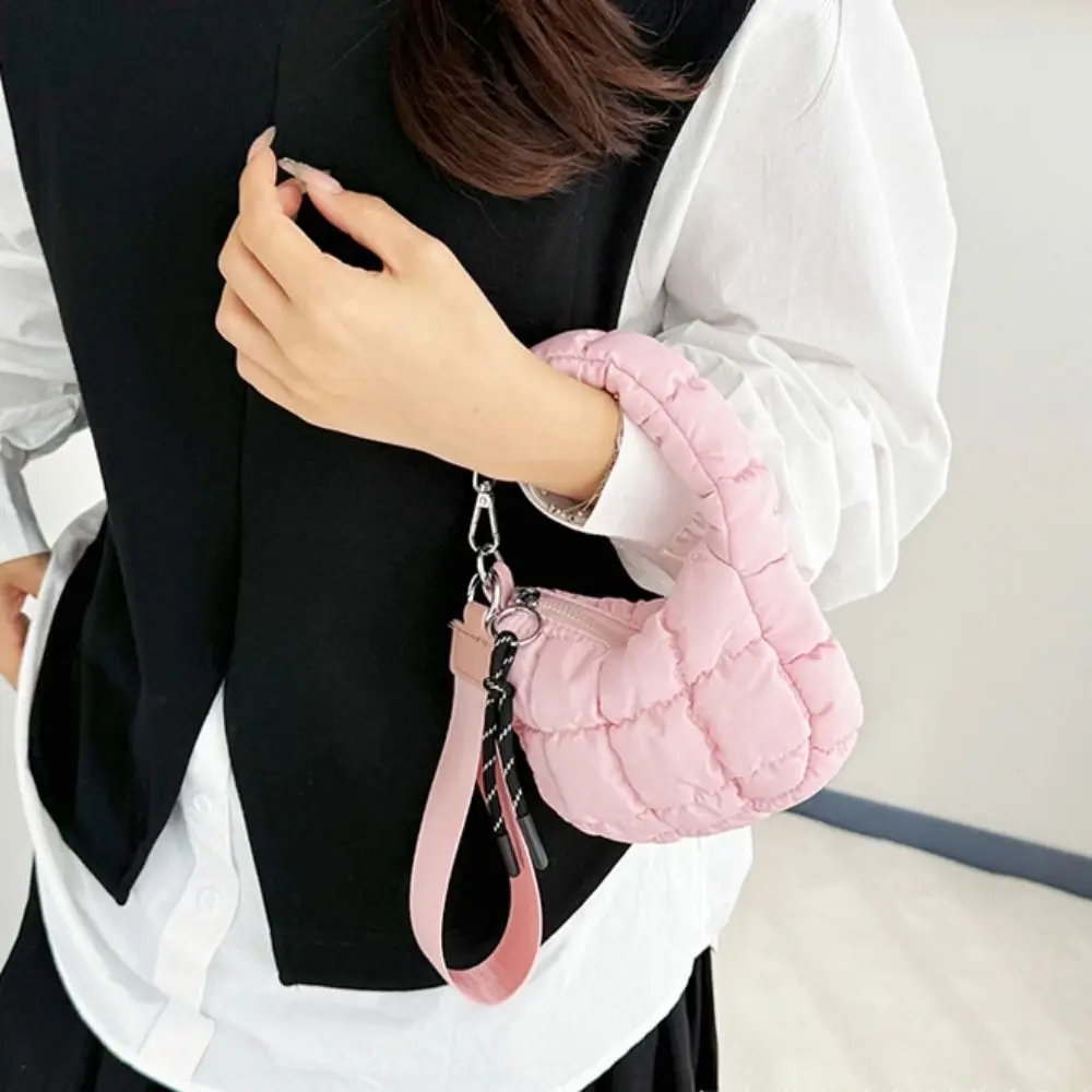 

Fashion Solid Color Cloud Pleated Coin Purse Quilted Korean Style Small Wallet Mini Handbag Purse Travel