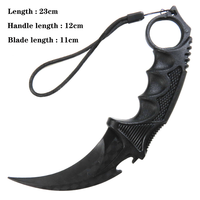 23cm Claw Knives Props Model Combat Practice Rubber Weapon Safety Unbladed Talon Knives Cosplay Sword Katana Samurai Karambit