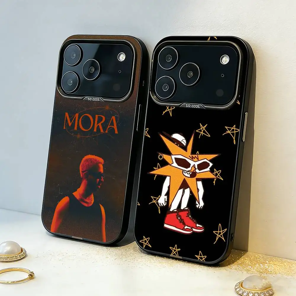

Singer M-Mora E-Estrella Phone Case For iPhone17 16 15 14 13 12 Pro Max Grey Black Matte Laser Metallic Aurora Funda