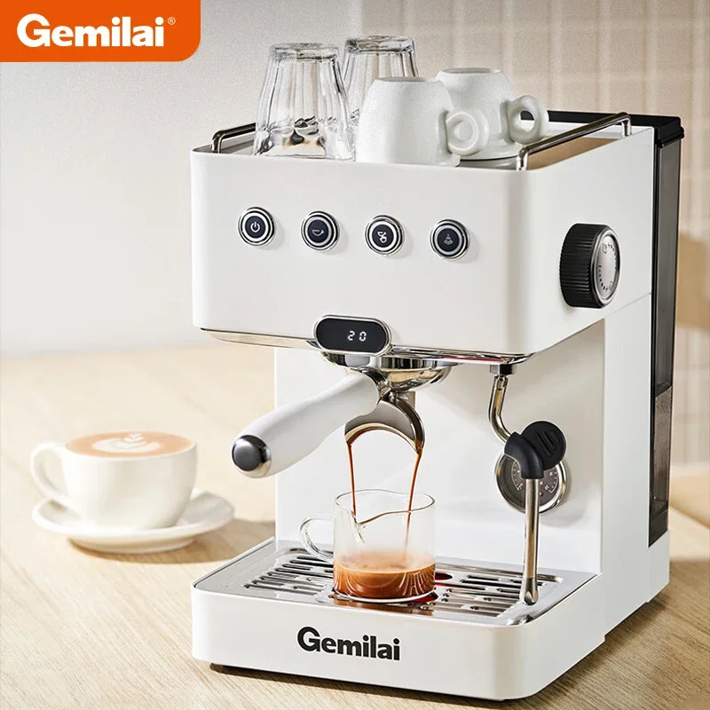 

Gemilai Coffee Machine Home Semi-automatic 15Bar Extraction Italian Espresso Coffee Maker Steam Milk Frother G3005L